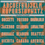 Maillot de sport Curve Sublimation Teal Lines, uniforme de football personnalisé orange et blanc