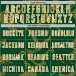 Maillot de sublimation personnalisé Curve Green Uniform Sports Soccer Old Gold-White