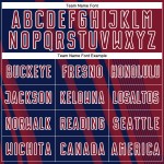 Maillot de football bleu marine et blanc à sublimation, uniforme sportif personnalisé, couleur cramoisie