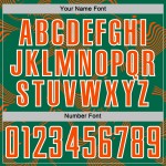 Maillot orange-blanc de sport, uniforme de football vert sublimé, Kelly Lines Curve personnalisé Maillot orange-blanc de sport, uniforme de football vert sublimé, Kelly Lines Curve personnalisé