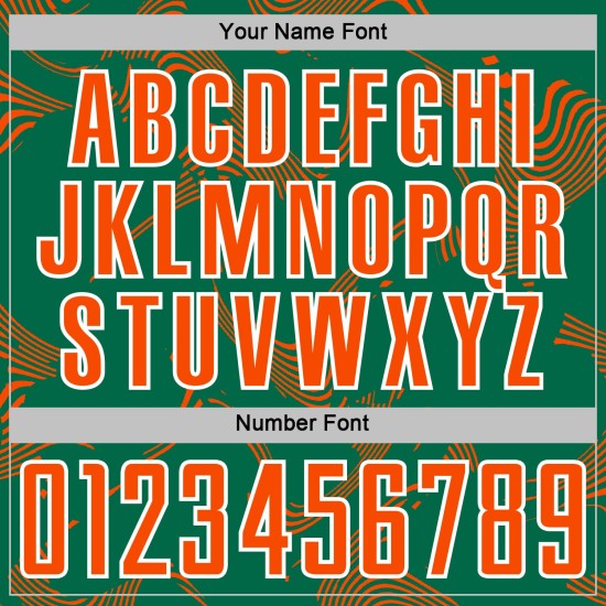 Maillot orange-blanc de sport, uniforme de football vert sublimé, Kelly Lines Curve personnalisé Maillot orange-blanc de sport, uniforme de football vert sublimé, Kelly Lines Curve personnalisé