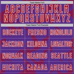 Maillot personnalisé Sports Lines Sublimation Curve Soccer Uniform Violet Rouge-Blanc