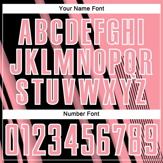 Maillot de football personnalisé à sublimation, noir et blanc, rose moyen Maillot de football personnalisé à sublimation, noir et blanc, rose moyen