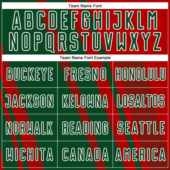 Maillot de football personnalisé à sublimation vert et blanc avec lignes rouges Maillot de football personnalisé à sublimation vert et blanc avec lignes rouges