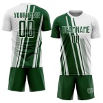 Maillot de football vert à sublimation, lignes personnalisées, sport, blanc Maillot de football vert à sublimation, lignes personnalisées, sport, blanc