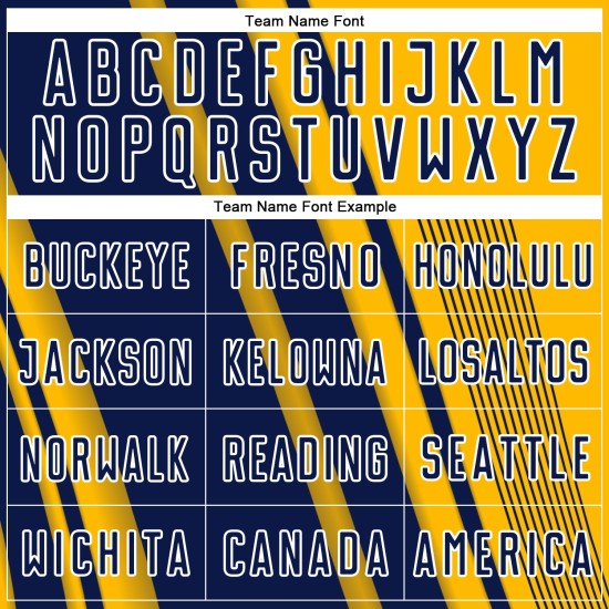 Maillot de football bleu marine et blanc, lignes personnalisées par sublimation dorée