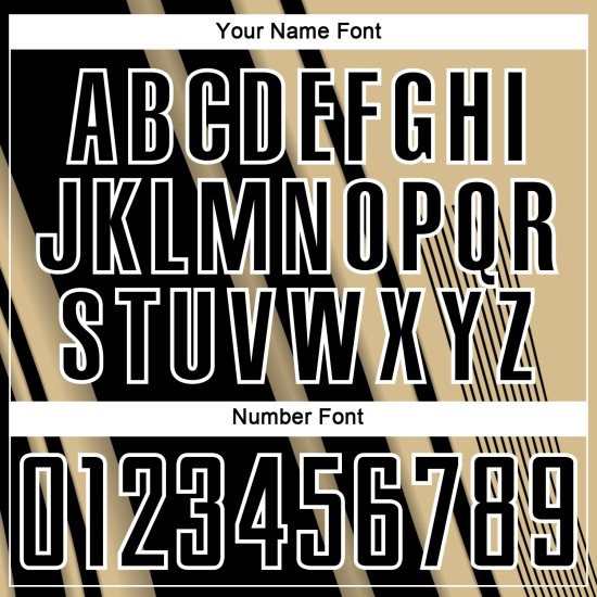 Maillot de football personnalisé Gold Sports noir et blanc, sublimation Vegas Lines Uniform Maillot de football personnalisé Gold Sports noir et blanc, sublimation Vegas Lines Uniform