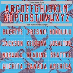 Maillot de football bleu ciel, rouge et blanc, uniforme personnalisé, lignes courbes, sublimation Maillot de football bleu ciel, rouge et blanc, uniforme personnalisé, lignes courbes, sublimation