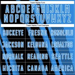 Maillot de football personnalisé à sublimation bleue avec lignes de poudre noir et blanc