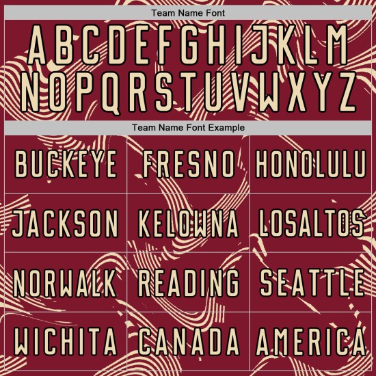 Maillot de football personnalisé à sublimation crème-noir Sports Curve Lines, uniforme cramoisi Maillot de football personnalisé à sublimation crème-noir Sports Curve Lines, uniforme cramoisi