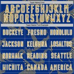 Maillot de sport personnalisé par sublimation Curve Lines Old Royal Soccer, uniforme doré et blanc Maillot de sport personnalisé par sublimation Curve Lines Old Royal Soccer, uniforme doré et blanc