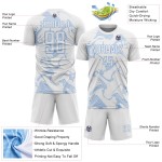 Maillot de football Curve Light Uniform White Lines, personnalisé par sublimation, bleu Maillot de football Curve Light Uniform White Lines, personnalisé par sublimation, bleu