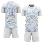 Maillot de football Curve Light Uniform White Lines, personnalisé par sublimation, bleu Maillot de football Curve Light Uniform White Lines, personnalisé par sublimation, bleu