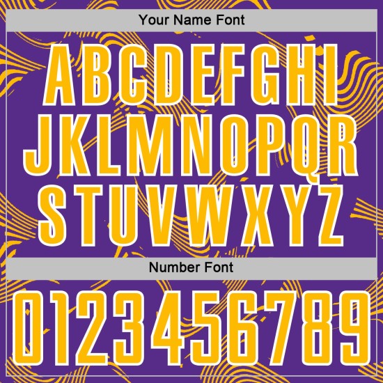 Maillot de football personnalisé à sublimation or-blanc, uniforme de sport violet courbe