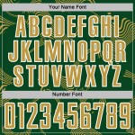 Maillot de sublimation personnalisé Curve Green Uniform Sports Soccer Old Gold-White