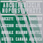 Maillot de football personnalisé à sublimation grise Lines, uniforme vert et blanc, sports Kelly Maillot de football personnalisé à sublimation grise Lines, uniforme vert et blanc, sports Kelly