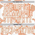 Maillot de football blanc à sublimation orange Custom Lines Curve