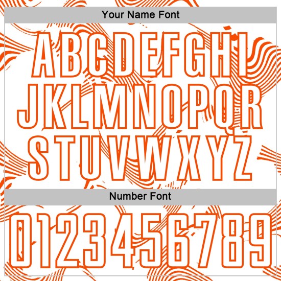 Maillot de football blanc à sublimation orange Custom Lines Curve