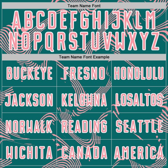 Maillot de sport personnalisé Curve Lines Sublimation Teal Pink-White Medium Soccer