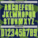 Maillot de sport Navy Lines Sublimation personnalisé Neon Curve Vert-Blanc Uniforme de football Maillot de sport Navy Lines Sublimation personnalisé Neon Curve Vert-Blanc Uniforme de football