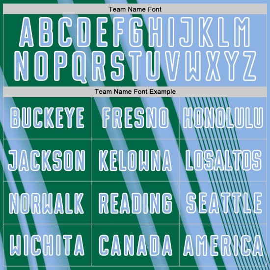 Maillot de football léger personnalisé Kelly à lignes vertes et blanches par sublimation, uniforme de sport bleu