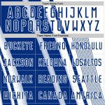 Maillot de sport de football à sublimation, lignes blanches uniformes, personnalisé, royal Maillot de sport de football à sublimation, lignes blanches uniformes, personnalisé, royal