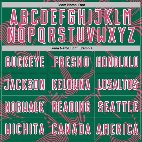 Maillot de football vert sublimation lignes néon courbe rose-blanc Kelly uniforme sport personnalisé