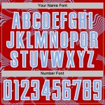 Maillot de football Curve Sublimation bleu clair-blanc, lignes rouges, uniforme de sport personnalisé