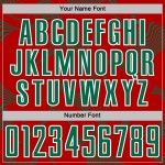 Maillot de football vert et blanc, rouge, sublimation, Sports Curve Kelly Lines, personnalisé Maillot de football vert et blanc, rouge, sublimation, Sports Curve Kelly Lines, personnalisé