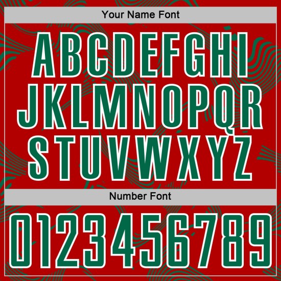 Maillot de football vert et blanc, rouge, sublimation, Sports Curve Kelly Lines, personnalisé Maillot de football vert et blanc, rouge, sublimation, Sports Curve Kelly Lines, personnalisé