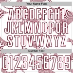 Maillot de football Curve Lines blanc, uniforme de sublimation, Crimson Sports Custom