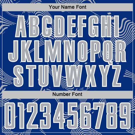 Maillot de football personnalisé gris-blanc Royal Lines Uniforme de sublimation Sports Curve Maillot de football personnalisé gris-blanc Royal Lines Uniforme de sublimation Sports Curve