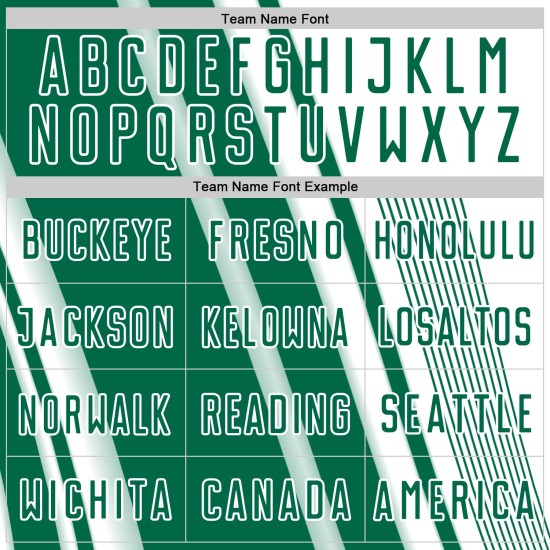 Maillot Kelly sublimé, lignes blanches et vertes, uniforme de football personnalisé