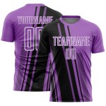 Maillot de sport violet taille M, lignes personnalisées, sublimation, football, noir et blanc Maillot de sport violet taille M, lignes personnalisées, sublimation, football, noir et blanc