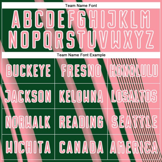 Maillot de football personnalisé rose à lignes moyennes, uniforme de sport vert et blanc