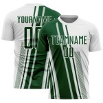 Maillot de football vert à sublimation, lignes personnalisées, sport, blanc Maillot de football vert à sublimation, lignes personnalisées, sport, blanc