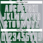 Maillot de football gris vert et blanc, uniforme personnalisé, lignes de sublimation