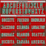 Maillot de football vert et blanc, rouge, sublimation, Sports Curve Kelly Lines, personnalisé Maillot de football vert et blanc, rouge, sublimation, Sports Curve Kelly Lines, personnalisé