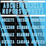 Maillot de football sublimé Lines Blue Sky Sports, uniforme personnalisé noir et blanc