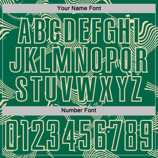 Maillot de football à sublimation Green Uniform Curve Kelly Cream, personnalisé