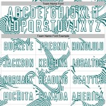 Maillot de football blanc Sports Lines Curve personnalisé bleu sarcelle, sublimation