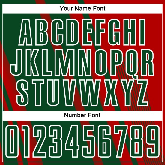 Maillot de football personnalisé à sublimation vert et blanc avec lignes rouges Maillot de football personnalisé à sublimation vert et blanc avec lignes rouges