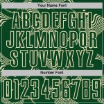 Maillot de football sublimé crème vert sport personnalisé lignes courbes uniforme