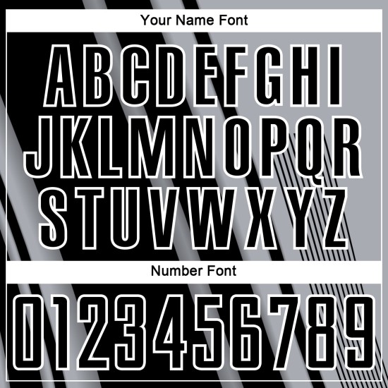 Maillot de football noir et blanc personnalisé à lignes grises par sublimation