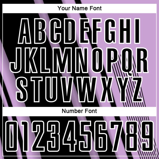 Maillot de football personnalisé noir et blanc avec lignes de sublimation, violet clair