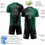 Maillot de football personnalisé par sublimation Uniform Lines Kelly noir-blanc vert Sports Maillot de football personnalisé par sublimation Uniform Lines Kelly noir-blanc vert Sports