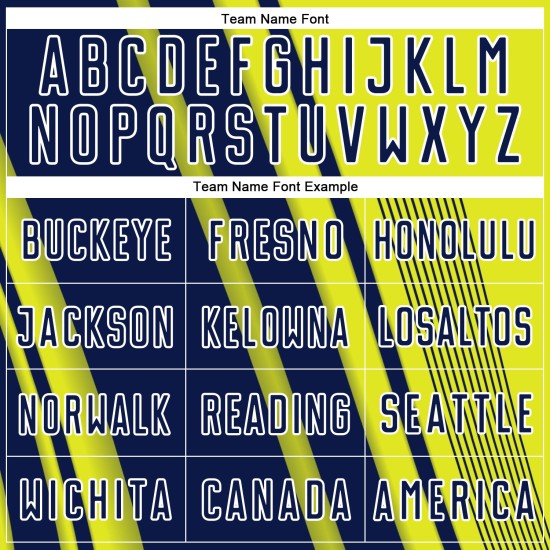 Maillot Uniforme Lignes Néon Jaune Sports Football Bleu Marine-Blanc Sublimation Personnalisé Maillot Uniforme Lignes Néon Jaune Sports Football Bleu Marine-Blanc Sublimation Personnalisé