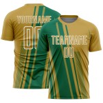 Maillot de sublimation ancien Sports Lines Kelly Uniform Soccer Gold Custom Green-White