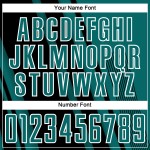 Maillot de football noir et blanc à lignes de sublimation, uniforme de sport personnalisé bleu sarcelle