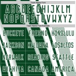 Maillot de football vert à sublimation, lignes personnalisées, sport, blanc Maillot de football vert à sublimation, lignes personnalisées, sport, blanc